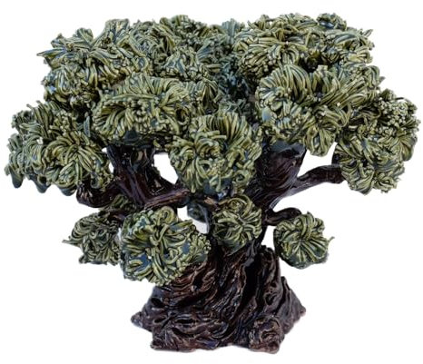 La Terra Incantata - Ulivo in ceramica modellato e dipinto a mano. Tronco bruno, chioma verde oliva. Ceramica di Grottaglie (TA) 100% Made in Italy