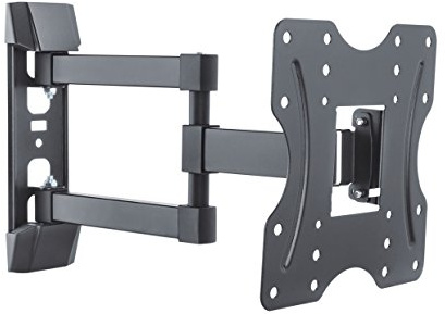 conecto CC50271 Wandhalterung für TV Geräte mit 58-107 cm (23-42 Zoll), neigbar -10° bis 3°, schwenkbar -90° bis 90°, ausziehbar 56-415mm, Traglast max. 20,0kg, VESA 200x200, schwarz