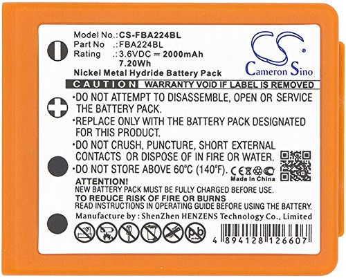CS-FBA224BL Akku 2000mAh Kompatibel mit [HBC] Radiomatic Keynote, Radiomatic Linus 4, Micron 4, Micron 5, 6, 7, Patrol D, Quadrix, Vector Pro Ersetzt BA223000, BA223030, FUB6