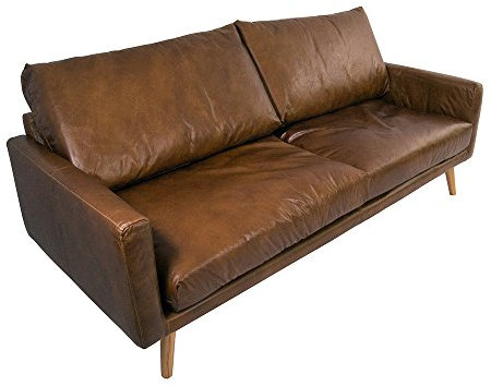 Vintage Line Design Clubsofa Arnum 3-Sitzer Cuba Braun Sofa Ledersofa Loungesofa Designsofa