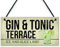 RED OCEAN Gin And Tonic Funny Alcohol Gift Man Cave Home Bar Hanging Plaque Pub Sign FRIENDSHIP Gift