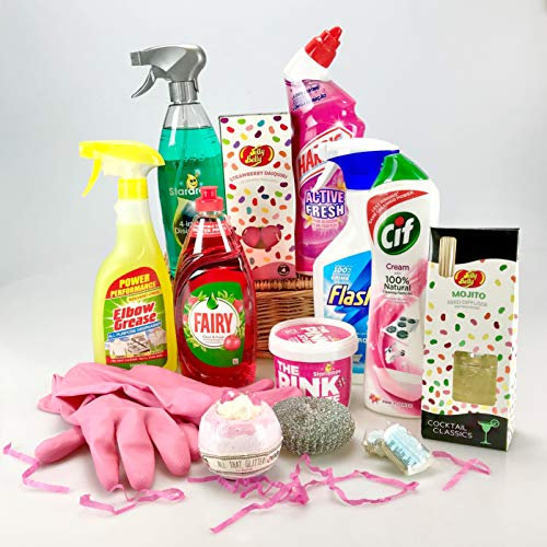 Mrs Hinch Ultimate Cleaning Bundle - Cif - Harpic - Flash Liquid 4-1 - Elbow Grease - Gloves - Dishwasher Tablets - Wax Melts - Pink Stuff