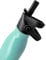 NERTHUS Tapon con Pajita para Termo de Doble Pared para Frios y Calientes, Acero Inoxidable, Negro