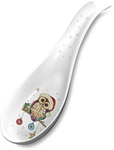Bug Art Owl & Bauble Christmas Melamine Spoon Rest
