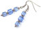 Boucles d'oreille bleu ciel en verre et acier inoxydable