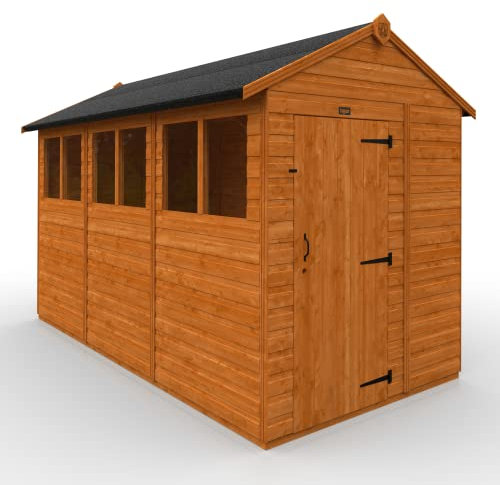 TigerFlex Shiplap Apex Single Door Windows Wooden Garden Shed 12 x 6 ft