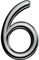 Ultion Sweet Chrome Door Numbers '6' - 3inch height - Self Adhering, No Drilling or Screwing Required …