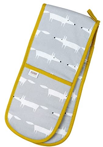 Scion Mr Fox - Double Oven Glove - Grey