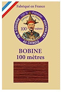 Sajou Fil à Coudre Polyvalent - Fil au Chinois Fabriqué en France - Coloris 460 : Roux
