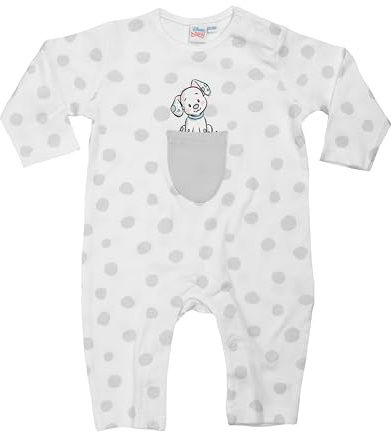 United Labels Disney 101 Dalmatiner Overall für Babys Strampler Einteiler Schlafstrampler Langarm Unisex Weiß