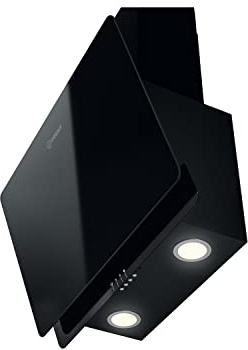 Indesit 60cm Angled Chimney Cooker Hood - Black