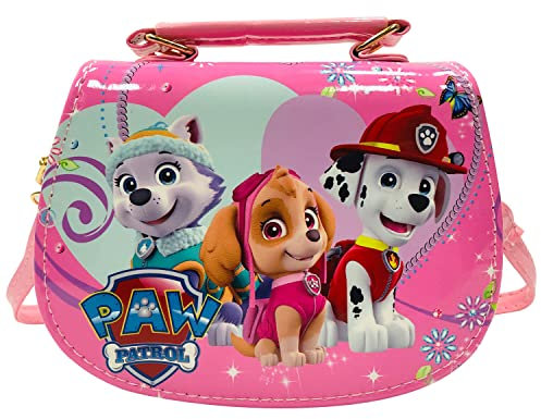 Newtic Dog Patrol Kinderhandtasche, Dog Patrol Kinder Umhängetasche, Dog Patrol Taschen für Mädchen, Mädchen süße Geldbörse, für Mädchen zum Ausgehen oder Reisen