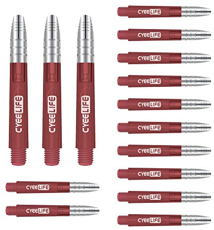 CyeeLife Dart Schäfte 15 Stück 35mm Rot 2BA Dartpfeile shafts