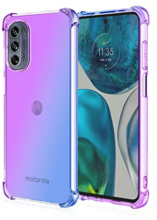 WILLIS Custodia per Motorola Moto G62 5G, Cover Protettiva in Silicone TPU Colore Sfumato Trasparente, Custodia per Telefono Antiurto e Antigraffio