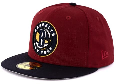 New Era Cap 59FIFTY Herren Basecap NFL NBA MLB Limited Edition (Brooklyn Nets Cardinal, 7 1/4)