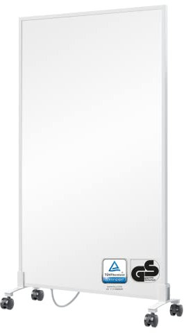 BR Bringer Infrarotheizung Standgerät - 800 Watt - Energiesparend - Mobile Elektroheizung mit Standfüßen auf Rollen - 5 Jahre Garantie, TÜV - Deutsche Qualitätsmarke (weiß)