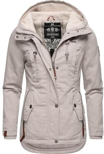MARIKOO Damen warme Winterjacke Bikoo mit großer Kapuze