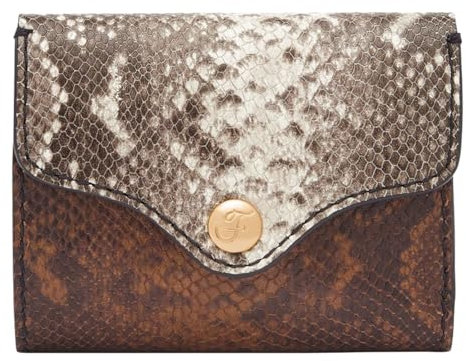 Fossil Portefeuille pour femme - Trifold Heritage en cuir gaufré effet python SL8282874 - 9,8 cm L x 2,1 cm l x 8 cm H