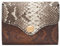 Fossil Geldbörse für Damen – Trifold Heritage geprägt Leder Python-Optik, SL8282874 – 9,8 cm L x 2,1 cm B x 8 cm H