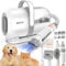 Afloia Dog Grooming Kit with Vacuum, Cat Clippers, Suction 99% Pet Hair, Professional Pet Grooming Kit with 7 Proven Tools for Shedding Grooming, Cat Dog Grooming Vacuum Kit, 1.5L
