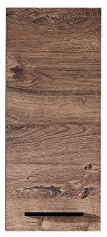 Pelipal Badezimmer Hängeschrank Quickset 374 in Eiche Ribbeck quer Nachbildung, 30 cm breit | Bad Wandschrank mit 1 Tür und 2 Einlegeböden