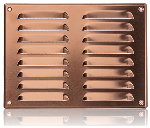 260x190mm Griglia di Ventilazione in Rame con Zanzariera - Griglie di Aerazione in Metallo