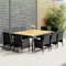 Yolola Sitzgruppe Garten Essgruppe 10 Personen Rattan Gartenmöbel Set mit 10 Gartenstuhl Gartenmöbel Essgruppe Gartengarnitur Rattanmöbel Esstisch Sitzgarnitur Gartentisch Grau