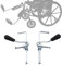 Repose-pieds pour fauteuil roulant - Accessoires de rechange compatibles avec la plupart des fauteuils roulants manuels
