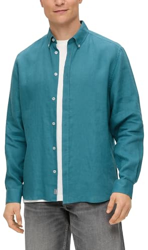 s.Oliver Leinenhemd mit Button-Down-Kragen