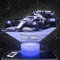 Nachttischlampe - Touch-Nachtlicht Formule 1 R. Kubica F1 3D-LED-Lampe Illusion, Geschenkidee Weihnachten Geburtstag Junge und Mädchen Nachttischlampe Kinder- oder Erwachsenenzimmer