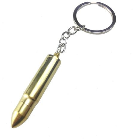 DAYUANDIAN Car Mini Bullets Keychain with Hidden Compartment Ear Spoon Keychain, Bullets Mini Spoon Keychain,Bullets Shape Ear Spoon Keychain for Men Women Briefcase and Home Key Rings #golden