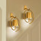 Battery Operated Wall Lights, 2 Pack Rechargeable Wall Light Indoor with 3 Color Temperatures, Dimmable Wireless LED Wall Lamps IP54 Waterproof Wall Sconce Lights for Bedroom, Living Room(Golden)