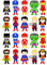 20 x Edible Stand Up Superhero Wafer Card Cupcake Fairy Cake Wafer Decoration Super Hero Toppers