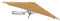TRGCJGH Parasol Mural en aluminium, Parasol Inclinable De Jardin, Parapluie de Balcon, Parasol de terrasse(2.2m(7.2ft),Khaki)