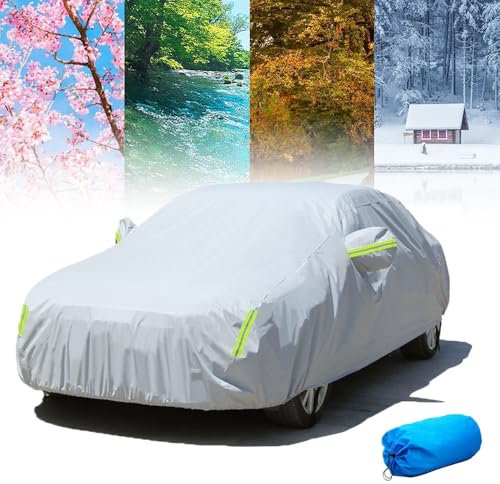 JSYDMA Autoabdeckung für Renault Modus/Grand Modus, Auto Abdeckplane, Outdoor Autogarage Abdeckung mit Reißverschlusstür für Sonne Regen Staub Schnee