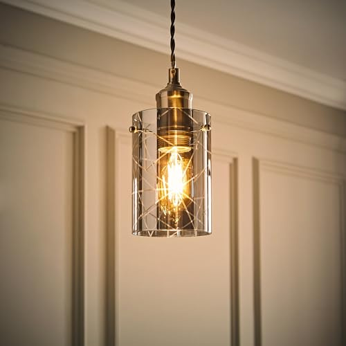 ValueLights | Easy Fit Smoked Glass Ceiling Pendant Light Shade Bedroom Hallway Lampshade | Ceiling Lights, Home Décor & Improvement Essential