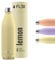 FLSK Trinkflasche – Premium Edelstahl Thermosflasche – 100 % auslaufsicher & kohlensäuregeeignet – hält 24 h kalt & 18 h heiß – BPA-frei (lemon, 1000 ml)