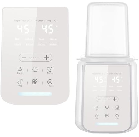 Flaschenwärmer Baby 8-in-1, Schnellwärmer & Babykostwärmer mit Dampfsterilisation Auftauen Warmhalten Nachtlicht & Timer, Schonendes Erwärmen von Muttermilch für alle Babyflaschen