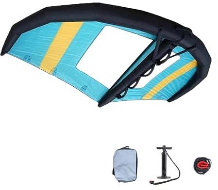 Handheld Inflatable Surfing Wing, 5㎡ Hydrofoil Surfboard with Backpack, Pump, Wrist Strap, 2 Windows, Portable Windsurfing Wing Sail, Wind Wingfoil for Outdoor Water Sports