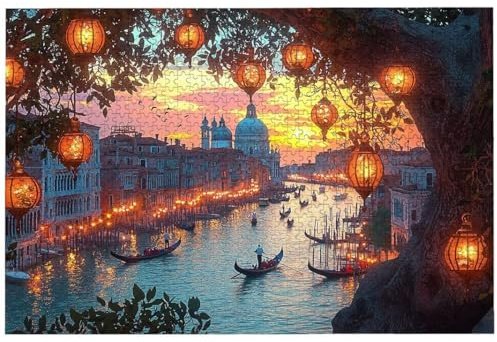 Puzzle 3000 Teile für Erwachsene und Kinder, 122 x 81 cm Venedig Puzzle 3000 Teile Erwachsene, Klassische Holzpuzzle Landschaft für Zimmer Deko Wohnzimmer, Geschenke für Frauen und Männer, -7912