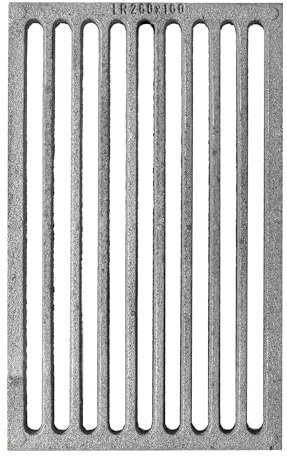 ScarMaxx - Kaminrost Gusseisen 26x16 cm - Ascherost für Kaminofen - Kamin Feuerrost - Robuster und Massiv Gusseisen Gitter - mit Rippen - Kaminofen Rost - Feuerrost Grillkamin Rechteckig