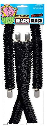 Bristol Novelty Unisex Adult Sequin Braces
