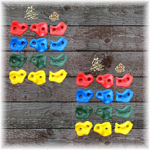 Loggyland Klettersteine für Kletterwand 24er Set