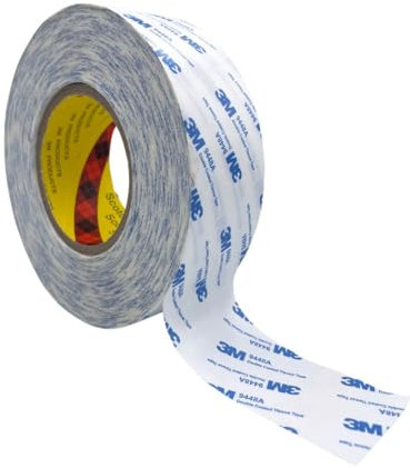 3M 9448A Doppelseitiges Klebeband, doppelseitiges Klebeband, dünn, 50 Meter, Dicke 0,160 mm, Hochleistungsklebeband (50 m x 50 mm)