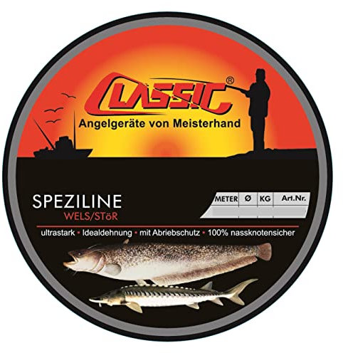 Paladin Classic Speziline Wels Stör transparent 250m 0,40mm 11,0kg - Angelschnur zum Wallerangeln, Wallerschnur, Schnur für Störe