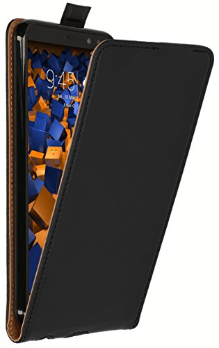 mumbi Tasche Flip Case kompatibel mit Huawei Mate 10 Lite Hülle Handytasche Case Wallet, schwarz