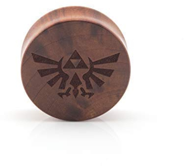 Vault 101 Limited 28mm Legend of Zelda Triforce Wood Ear Plug - Laser Engraved