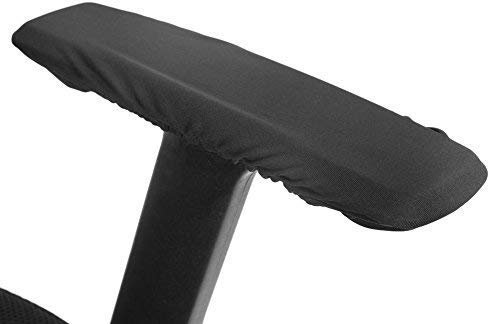 Zerodis 1 Par de Cubiertas Protectores Suaves Cubiertas de apoyabrazos Elásticos Lavables de Apoyabrazos Brazos de Sillas (Negro)