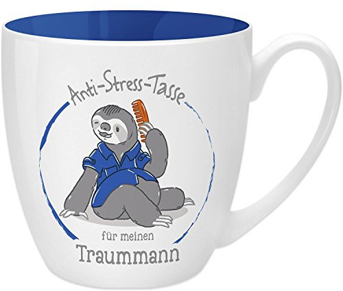 GRUSS & CO Anti-Stress-Tasse Motiv Traummann | Tasse mit Spruch, 45 cl, New Bone China | Geschenk für Ihn | 45512