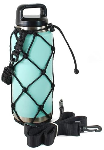 Gearproz Water Bottle Carrier for YETI Rambler 36 oz - A Water Bottle Holder for Walking and Hiking - Military Grade Paracord Sling Protects Bottles from Dings and Dents